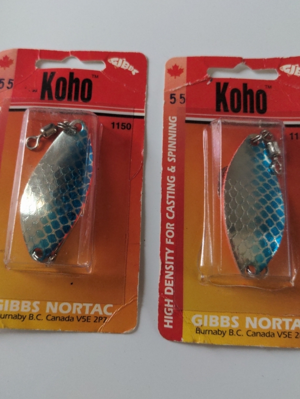 Gibbs Koho Vintage #55 Spoon – Blue Scale – 3/4 oz – NOS Canada Salmon Lure X 2